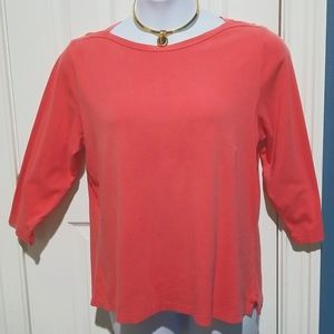 Talbots Womens 3/4 Sleeve Top XL